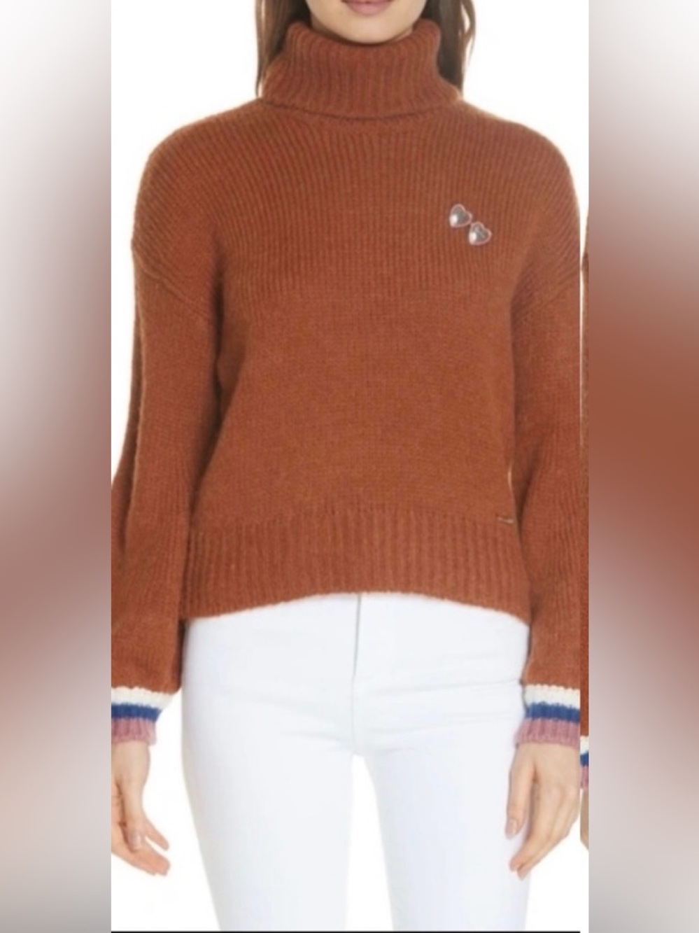 Ted Baker Moleia Mohair Blend Turtleneck Sweater | Luxe Cozy Knit | Size 0 XS